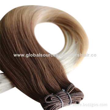 24-inch Ombre Color T6/12/27# Silk Straight Human Remy Hair Weave